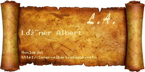 Léner Albert névjegykártya