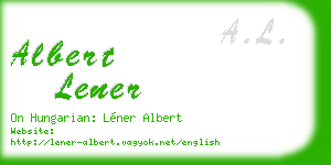 albert lener business card