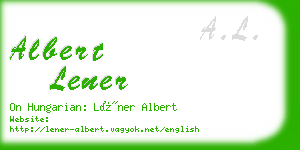 albert lener business card